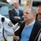 Film producer Harvey Weinstein arrives at the New York City police 1st Precinct in Manhattan in on May 25.
